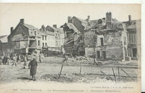 France Postcard - Roye - Somme - La Devastation Allemande - TZ1908