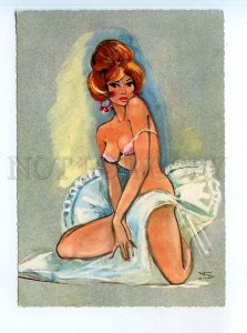 251641 VONY PIN-UP semi-nude girl beauty Vintage postcard