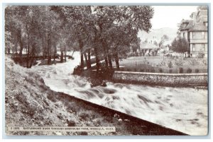 c1910 Rattlesnake River Through Greenough Park Missoula Montana Vintage Postcard