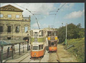 Transport Postcard - Two Glasgow Tramcars Pass at Town End    A7855
