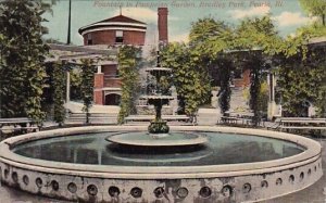 Fountain In Pompeian Garden Bradley Park Peoria Illinois 1913
