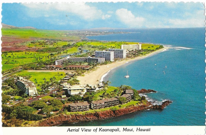 Aerial View of Kaanapali Maui Hawaii 4 by 6