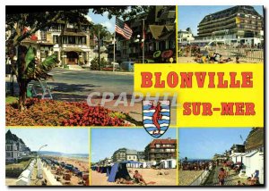 Modern Postcard Blonville sur Mer Calvados Place de l'Hotel de Ville and the ...