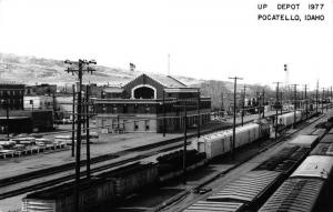 Pocatello Idaho Train Station Real Photo Vintage Postcard JA454630