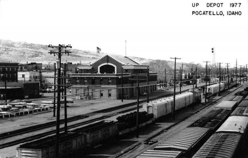 Pocatello Idaho Train Station Real Photo Vintage Postcard JA454630