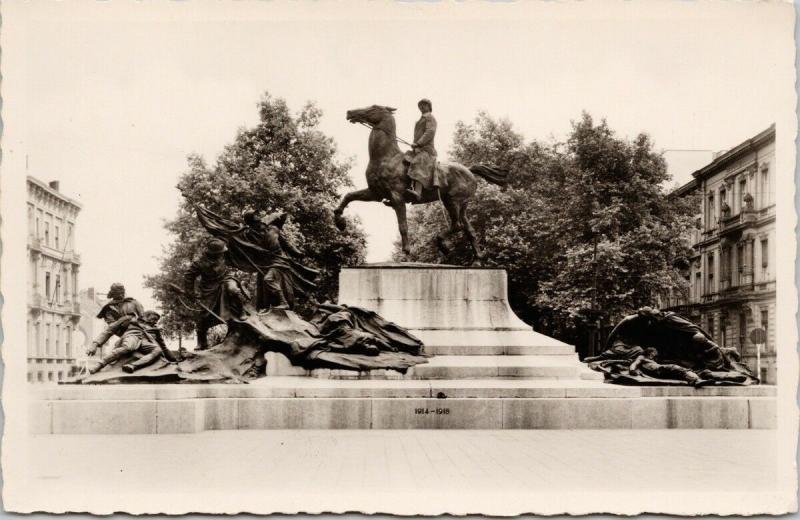 King Albert Monument Anvers Antwerp Belgium Unused Real Photo Postcard D73 