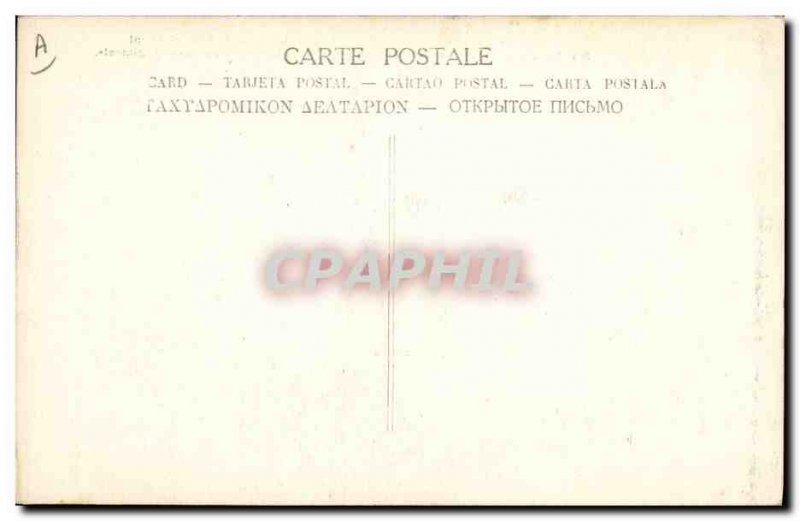 Old Postcard Medaille Pres of a French general forehead salute the flag Milit...