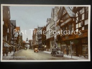 Cheshire CHESTER Eastgate Street shows Boots Chemist & Period Cars c1934 RP