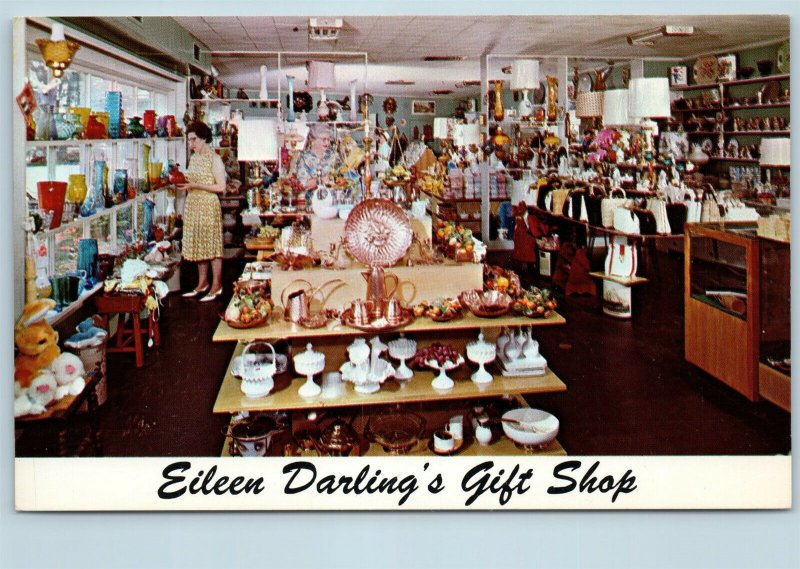 Postcard RI Providence Eileen Darling's Restaurant & Lounge Gift Shop O06