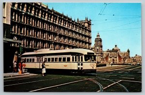 Vintage Railroad Train Locomotive Postcard - Mexico City #2393