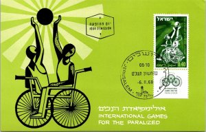 CONTINENTAL SIZE MAXIMUM CARD ISRAEL INTERNATIONAL GAMES FOR THE DISABLED 1969