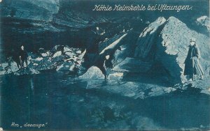 Speleology cave interior HEIMKEHLE bei Uftrungen 1925 Germany