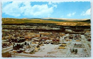 WHITEHORSE, YUKON TERRITORY Canada ~ Winter BIRDSEYE VIEW c1960s  Postcard