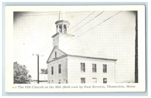 c1930's The Old Church On The Hill Thomaston Maine ME, Vintage Postcard