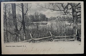 Vintage Postcard 1908 Aravona Lake, Keyport, New Jersey
