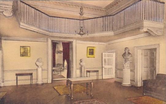 Virginia Charlottesville Monticello The Entrance Hall Handcolored Albertype