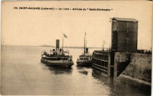 CPA St-NAZAIRE La Loire-Arrivée du St-Christophe (251115)