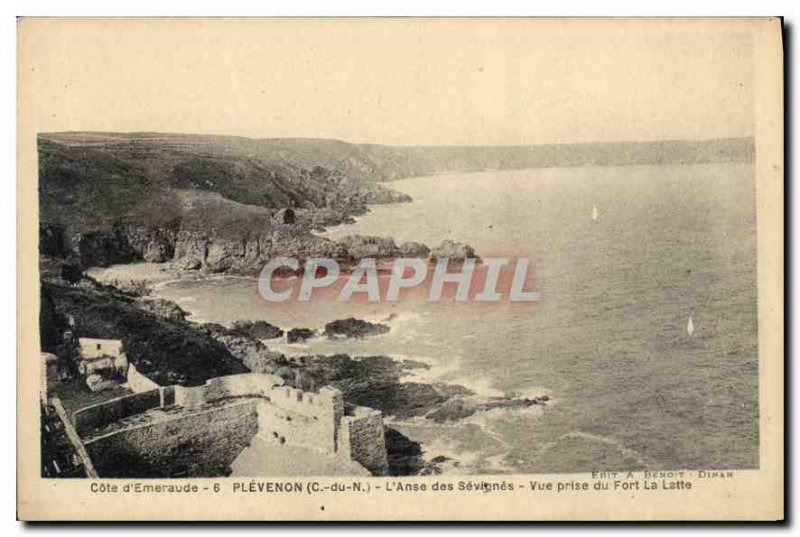 Postcard Old Emerald Coast Plevenon (C N) of L'Anse S?vign?s View from Fort l...