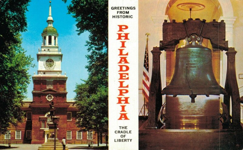 USA Greetings from Historic Philadelphia Cradle of Liberty Postcard 07.36