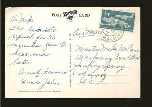 Ireland Postmarked 1961 Shannon Airport Ireland Cardall Photo Postcard