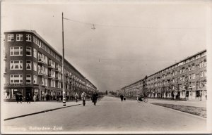 Netherlands Rotterdam Zuid Pleinweg Vintage RPPC 09.03