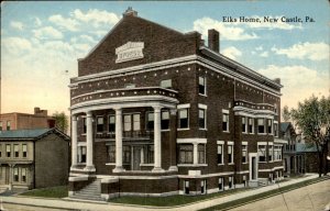 New Castle Pennsylvania Elks Home c1900-20s Vintage Postcard