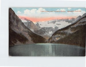 Postcard Lake Louise and Victoria Glacier, Canadian Rockies, Canada