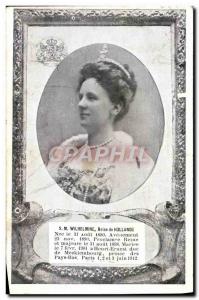 Old Postcard Queen Wilhelmina of Holland