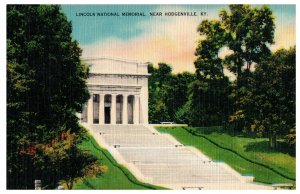 Lincoln National Memorial Hodgenville KY Vintage Linen Postcard