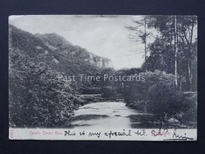 Derbyshire DOVEDALE The Devil's Tinder box c1905 Postcard by Stengel & Co E16085