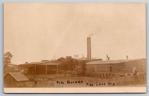 Rice Lake Wisconsin~Peas Factory~Plant Smoke Stacks & Buildings~c1910 RPPC