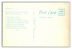 Postcard QSL CB Ham Radio Amateur Card From Louisiana K.J.F. 0954