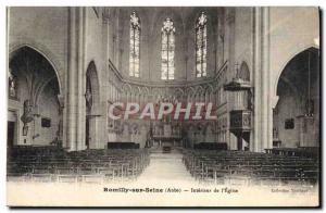 Old Postcard Romilly Sur Seine From Inside I & # 39Eglise