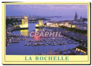 Postcard Modern Charente Maritime Image of La Rochelle port and Tours has the...