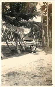 1930's SAMOA Children on dirt Road RPPC 8808 POSTCARD