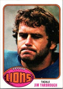 1976 Topps Football Card Jim Yarbrough Detroit Lions sk4614