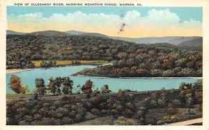 View of Allegheny River, Showing Mountian Range Warren, Pennsylvania PA s 