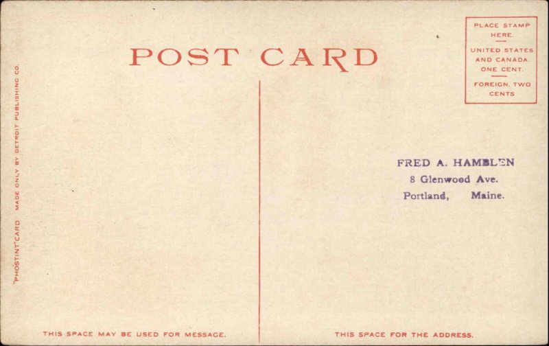 Burlington Vermont VT Split Rock Rd Red Rocks 10879 Detroit Pub  c1910 Postcard