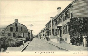 Nantucket Massachusetts MA Pearl Street c1910 Vintage Postcard