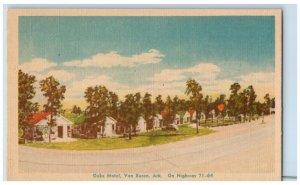 Van Buren Arkansas Postcard Oaks Motel Exterior Building c1940 Vintage Antique