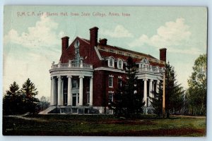 c1909 Ames Iowa IA Vintage Postcard Y.M.C.A. Alumni Hall State College Building