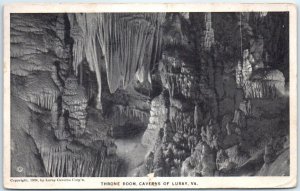 Postcard - Throne Room, Caverns Of Luray, Virginia