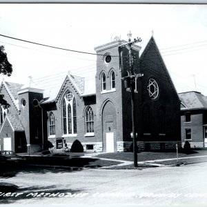 c1950s Grundy Center, IA RPPC First Methodist Church Real Photo Postcard A104