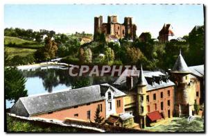 Modern Postcard Bourbon L & # 39Archambault Chateau Mill and L & # 39Etang