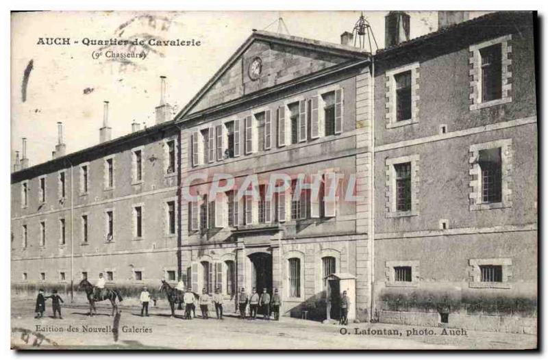 Old Postcard Auch District of Cavalry 9th Militaria Hunters