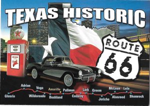 Texas Historic Route 66 Texaco Pump & Corvette 4 by 6