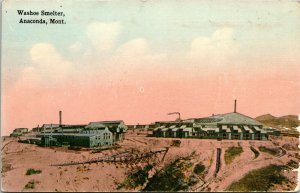 Washoe Smelter, Anaconda, Montana Postcard, copper mining, now Superfund Site