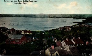 Massachusetts Nantucket Harbor View From Tower Looking Southeast 1920