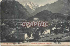 Old Postcard Interlaken mit Jungfrau (4166 m)