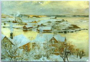 M-50065 Winter Landscape from Kaivopuisto By Albert Edelfelt Helsinki Finland